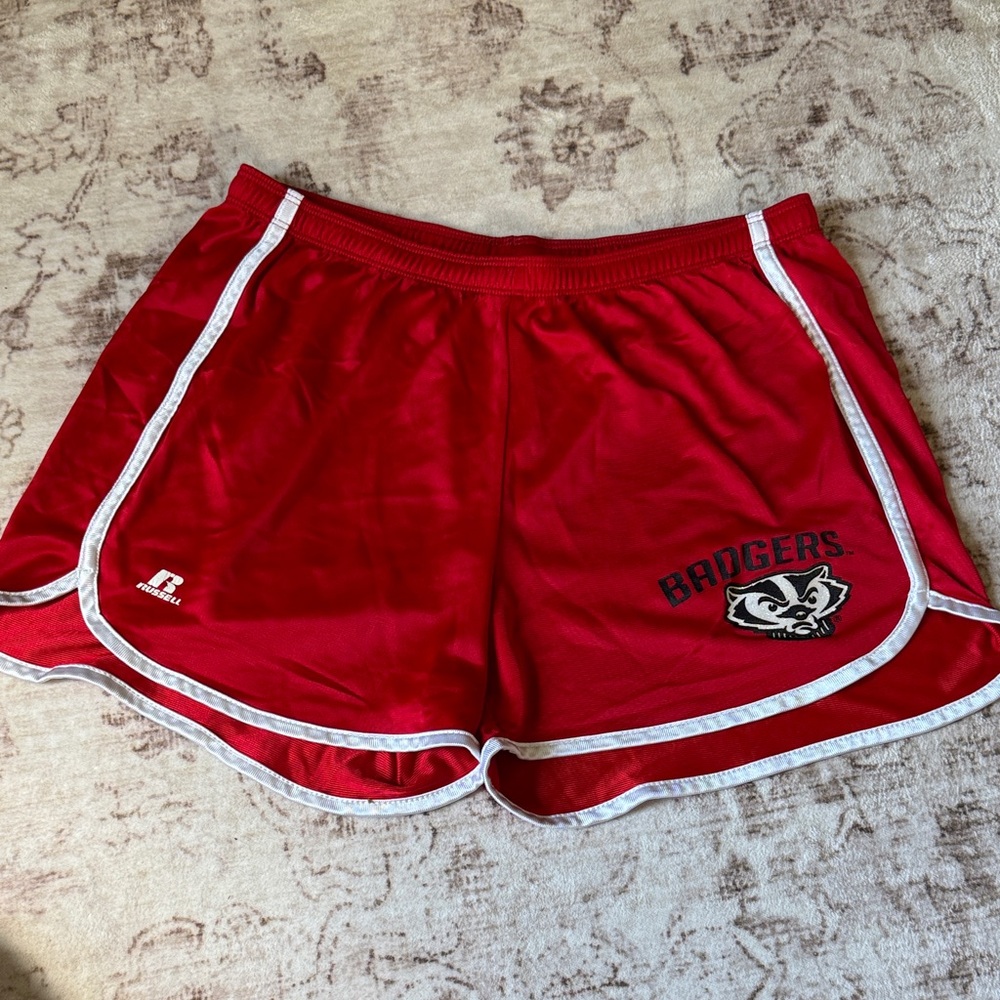 Red Women's Badgers Shorts